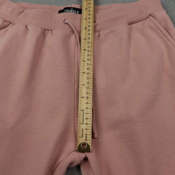 YoungLa Sweatpants Womens Large Pink Drawstring Athletic Comfort College - Picture 5 of 15